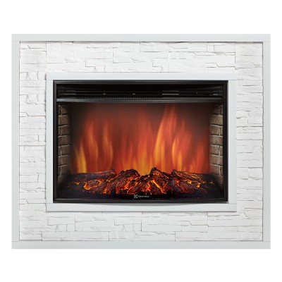 Каминокомплект:Очаг Electrolux EFP/P-3320RLS, портал Loft 30 камень белый, белая эмаль категории Каминокомплекты