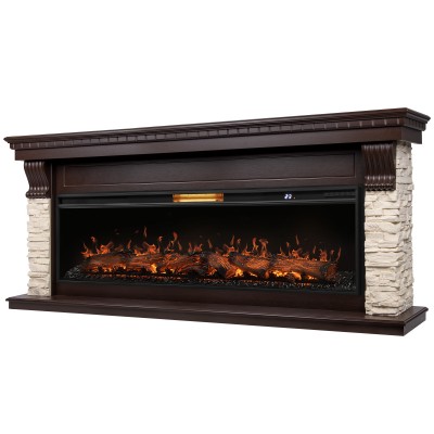 Каминокомплект: Очаг Royal Thermo Aurora RTFP/P-AR60LS, портал Michigan 60, камень мол., шп. тем.дуб категории Каминокомплекты