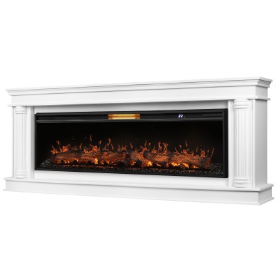 Каминокомплект: Очаг Royal Thermo Aurora RTFP/P-AR60LS, портал Olympia 60, белый категории Каминокомплекты