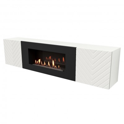 Тумба с биокамином Firelight BFP-P1700V белая категории Биокамины
