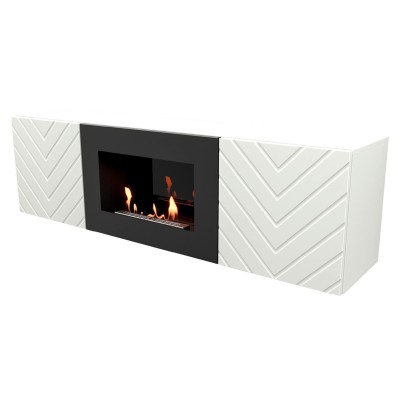 Тумба с биокамином Firelight BFP/P-1400V белая категории Биокамины