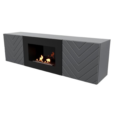Тумба с биокамином Firelight BFP/P-1400V графит категории Биокамины