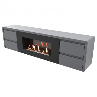 Тумба с биокамином Firelight BFP/P-1700 lux графит категории Биокамины