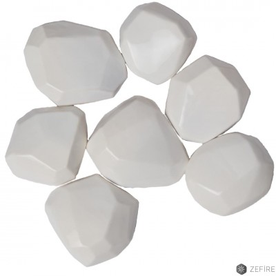 Декоративные керамические камни кристалл белые 7 шт (ZeFire) категории Аксессуары к биокаминам