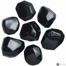 Декоративные керамические камни кристалл черные 7 шт (ZeFire)