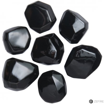 Декоративные керамические камни кристалл черные 7 шт (ZeFire) категории Аксессуары к биокаминам