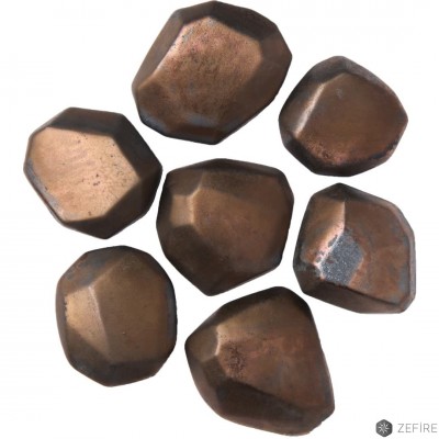 Декоративные керамические камни кристалл медь 7 шт (ZeFire) категории Аксессуары к биокаминам