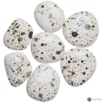 Декоративные керамические камни с цветной крапинкой 7 шт (ZeFire) категории Аксессуары к биокаминам