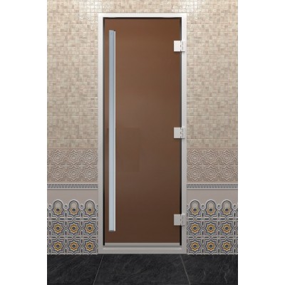 Дверь Doorwood Хамам Престиж Бронза Матовая категории Двери для бани