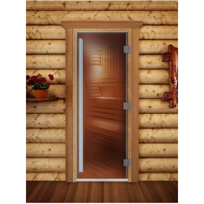 Дверь Doorwood Престиж PRO Бронза 10 мм категории Двери для бани