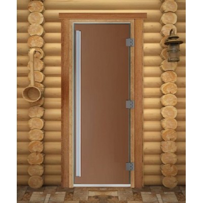 Дверь Doorwood Престиж PRO Бронза Матовая 10 мм категории Двери для бани