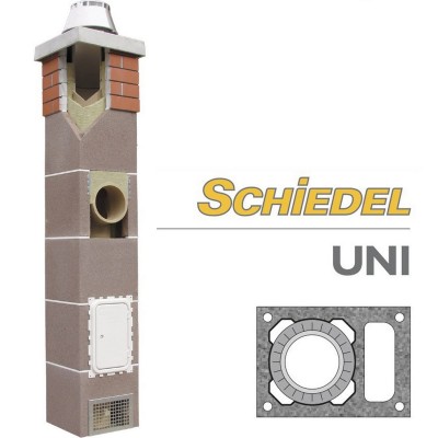 Керамический дымоход Schiedel UNI одноходовой с вентиляционным каналом категории Керамические дымоходы
