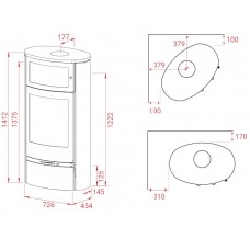 Печь-камин Lotus Jubilee 35 with cooking section