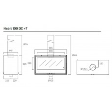 Печь камин Rocal HABIT 100 DC T