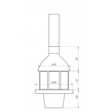 Островной камин LOFT - 01/1