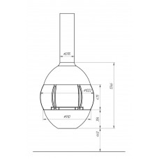 Островной камин LOFT - 04