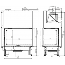 Каминная топка Austroflamm 89x49x57 S 2.0 Right