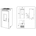 Печь-камин Invicta Teramo 17 Pellet Stove Красная (с водяным контуром) категории Печи Invicta на пеллетах