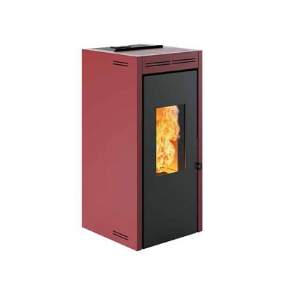 Печь-камин Invicta Teramo 17 Pellet Stove Красная (с водяным контуром) категории Печи Invicta на пеллетах